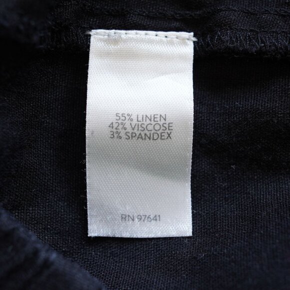 J. Jill Black Linen Blend Side Zip‎ Ankle Pants Size 12 - Picture 6 of 9